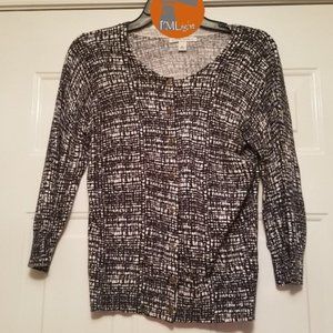 Banana Republic Cardigan Sweater Medium Black and White
